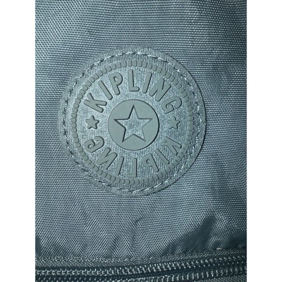 Kipling Shoulder Bag Tote Crossbody Green Nylon w/ Monkey Keychain ELIN HB7697 - Picture 6 of 16